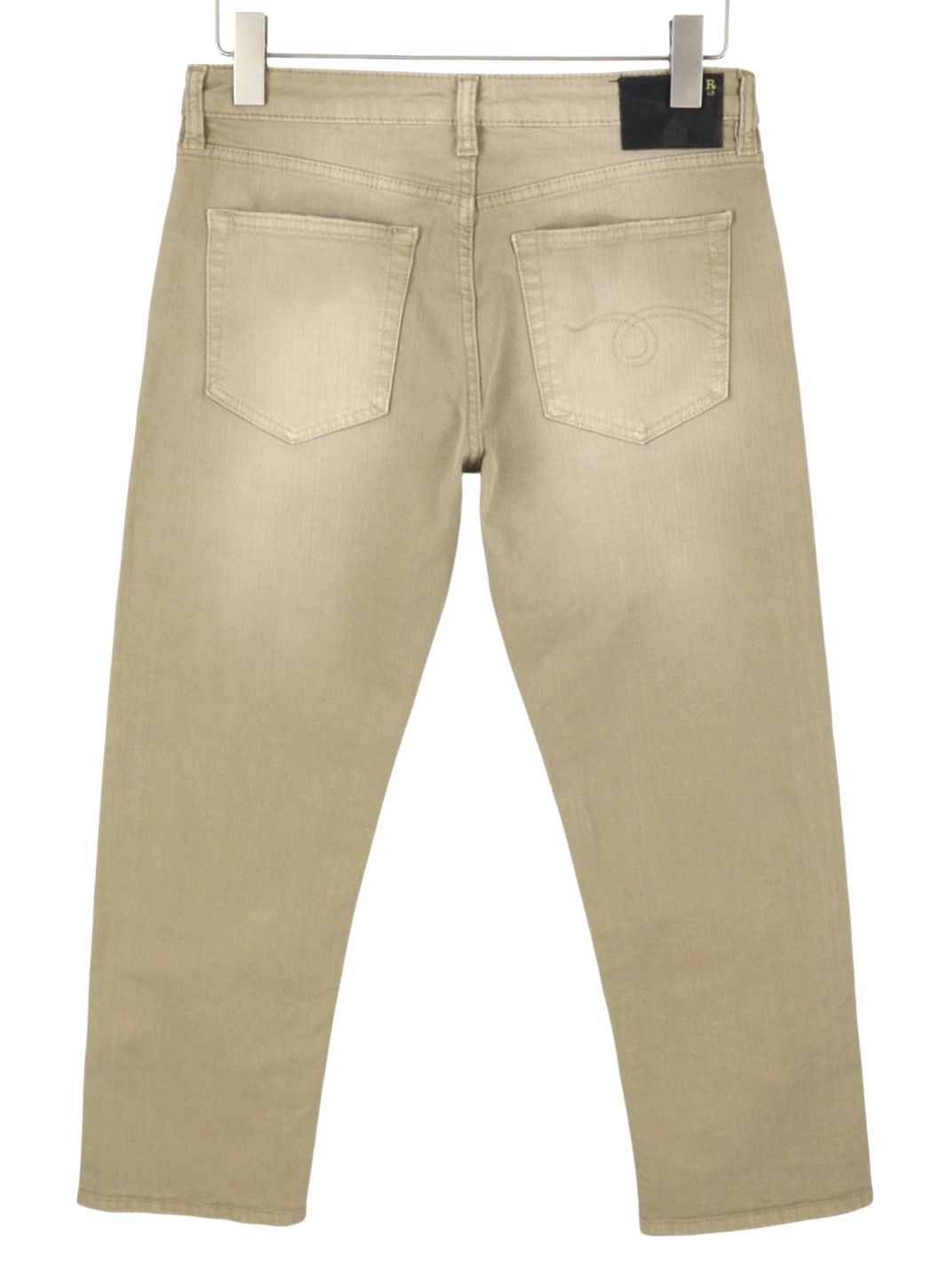 R13 BOY STRAIGHT 27 Pebble Stretch Cropped Beige 89089 Size 27" / US 4 / IT 40 - 4 Thumbnail