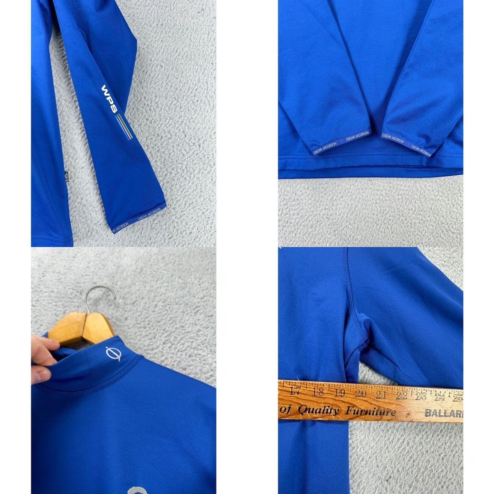 Oscar Jacobson VINTAGE Oscar Jacobson Shirt Mens Medium Blue WPS Ron Thermal Turtleneck Pullover Golf Size US M / EU 48-50 / 2 - 8 Thumbnail