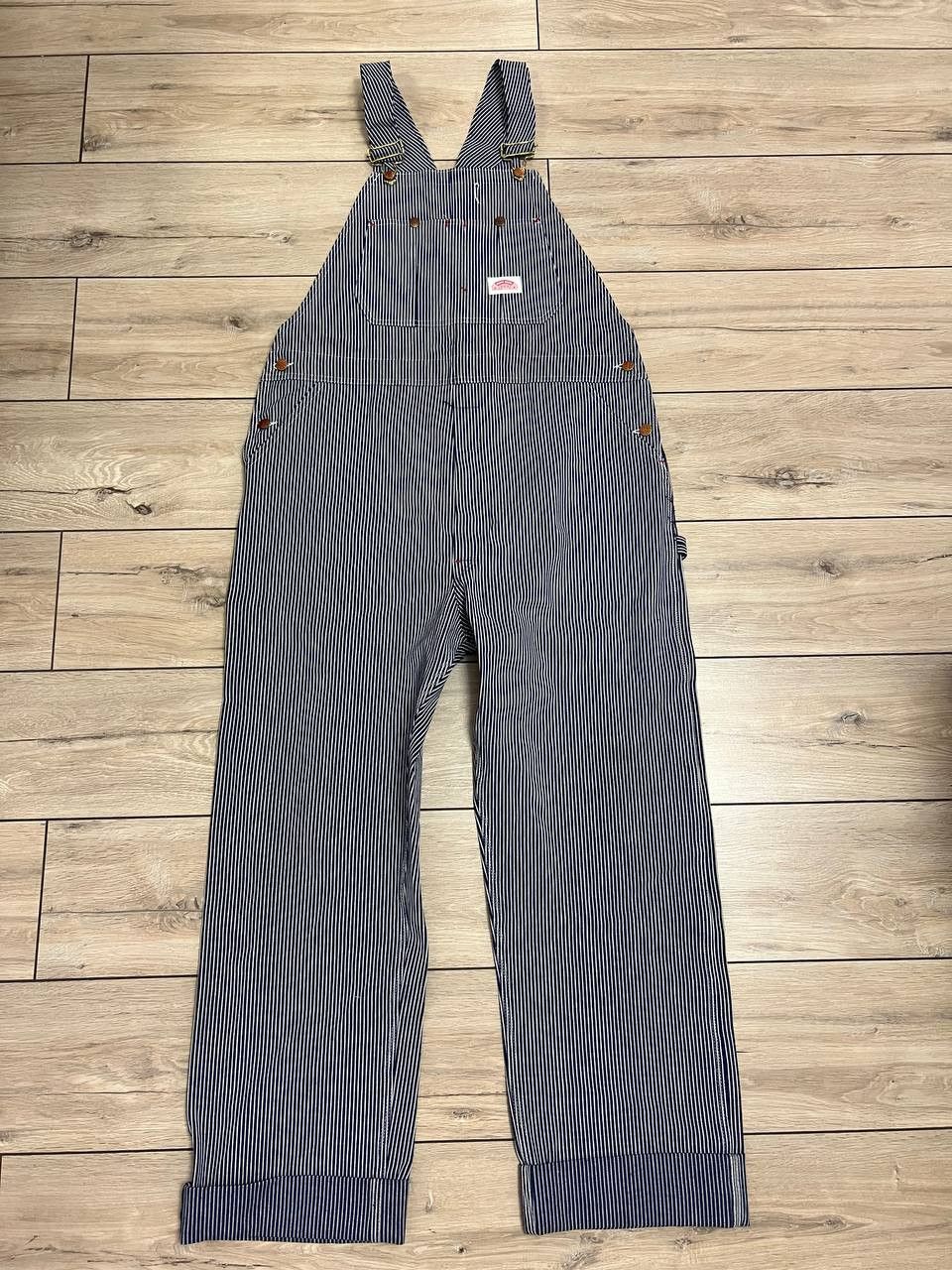 Other Vintage Round House Hickory Stripe Denim Overalls USA 40x34 Size US 40 / EU 56 - 13 Thumbnail