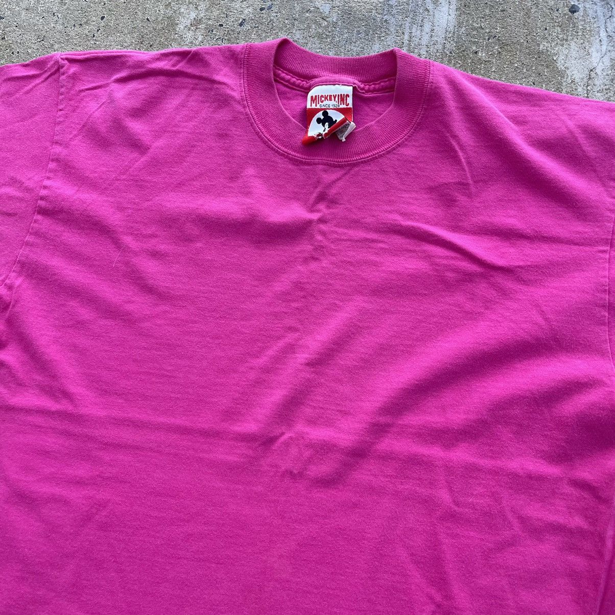 Mickey & Co. Vintage 90s MICKEY & Co Pink Blank Shirt Size US L / EU 52-54 / 3 - 2 Thumbnail