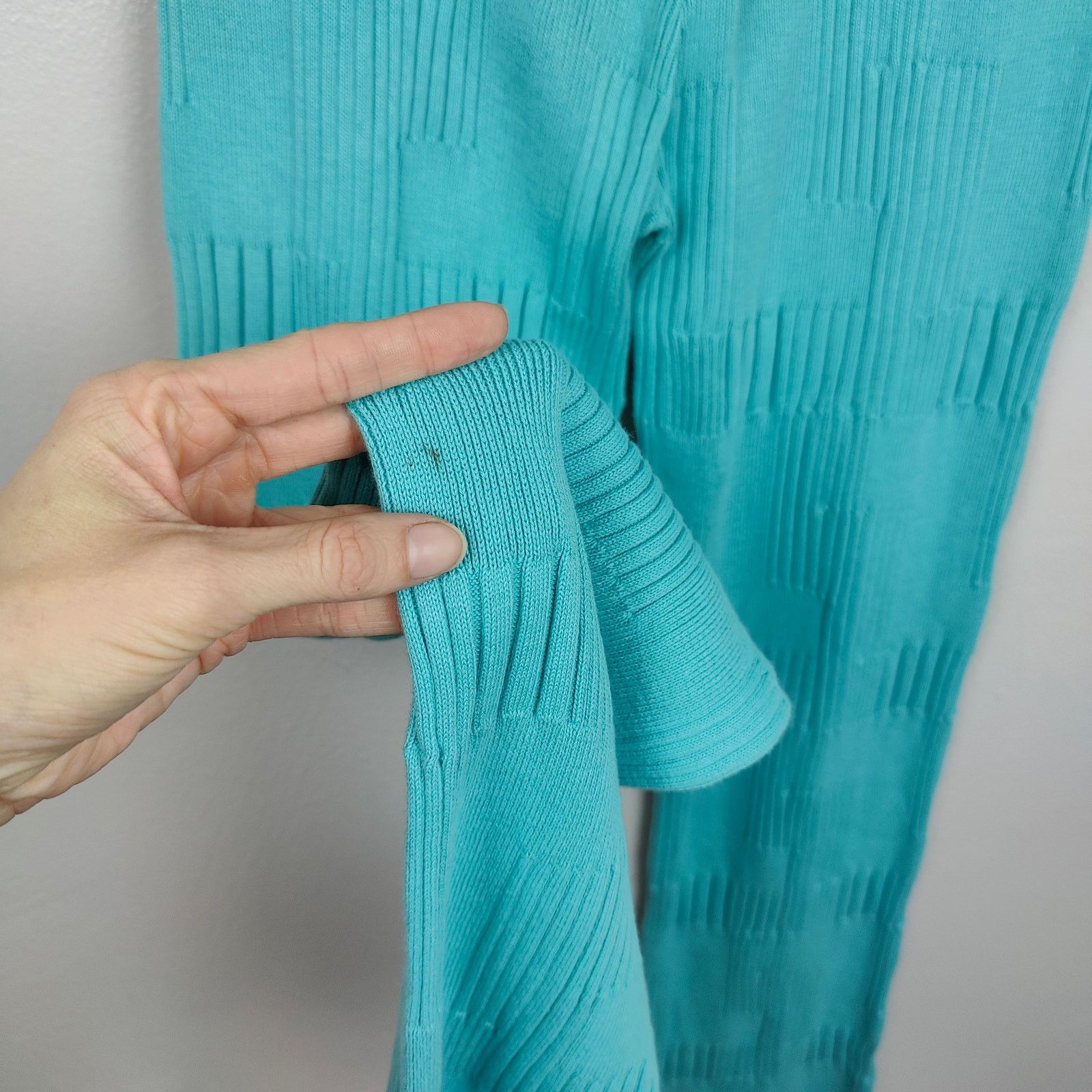 Other Hosbjerg Ellen Dorthea Pants Womens Small Teal Textured Size 27" / US 4 / IT 40 - 6 Thumbnail