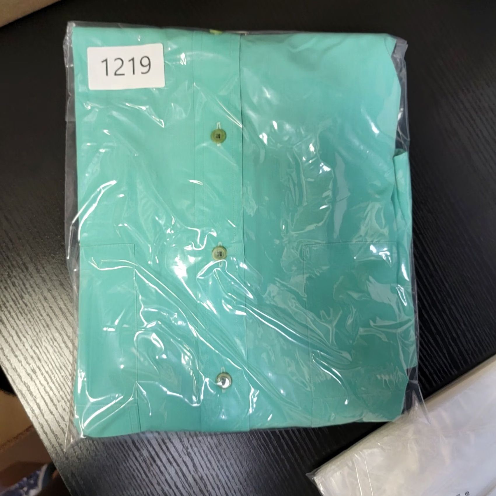 Hamilton Hamilton 1883 shirt Men’s Dress Shirt XXXL custom made Green 100% Cotton Plaids & Checks Button Collar Semi Spread Pocket Vintage No Size 48R - 8 Thumbnail