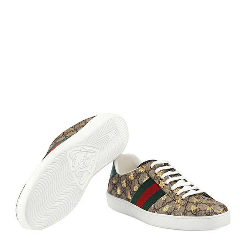 Gucci o1s1wg110525 Men's Ace GG Supreme Bees Sneakers Multicolor Size US 12.5 / EU 45-46 - 4 Thumbnail