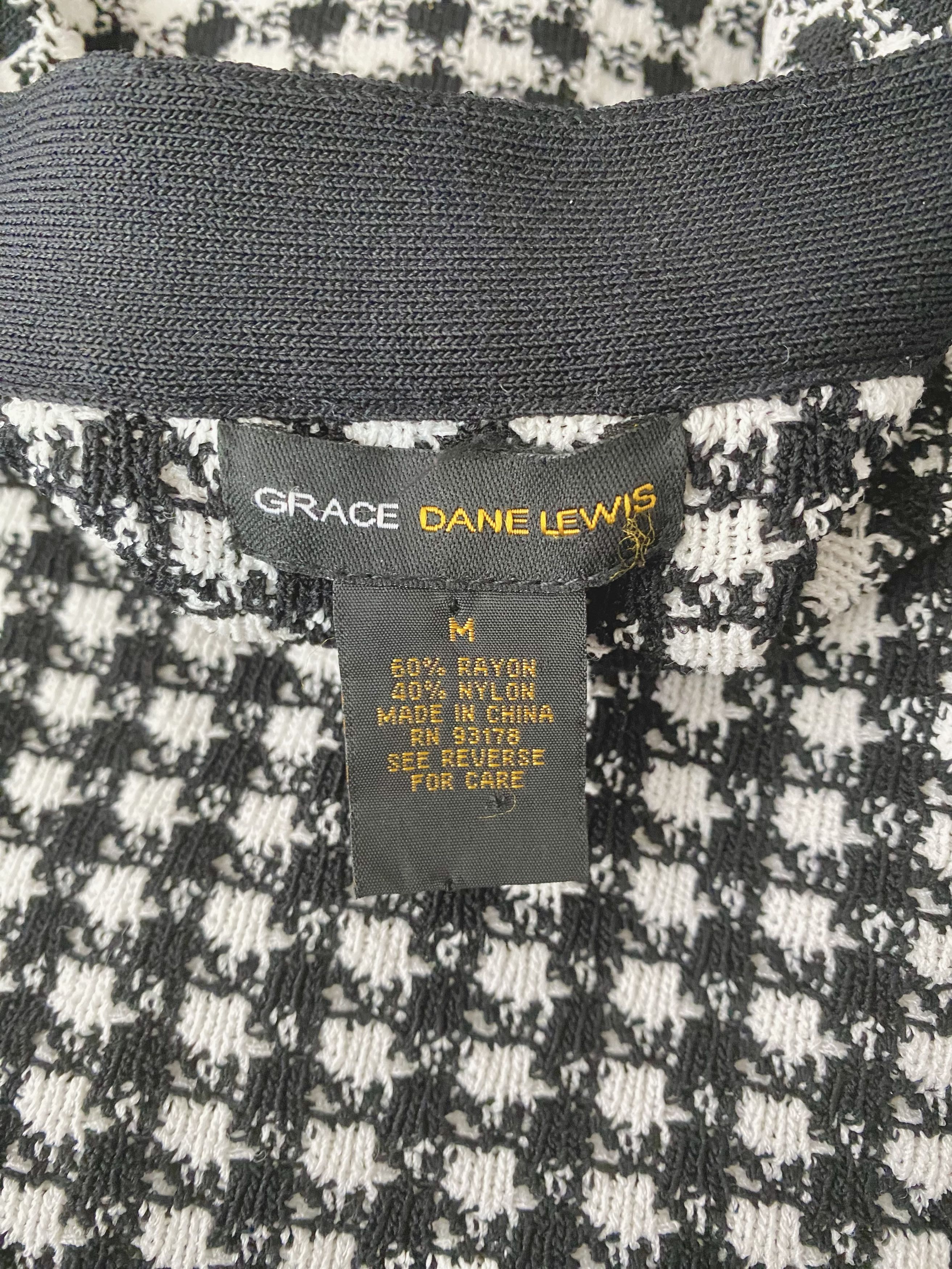Vintage Grace Danie Lewis - Houndstooth Jacket Size M / US 6-8 / IT 42-44 - 4 Thumbnail