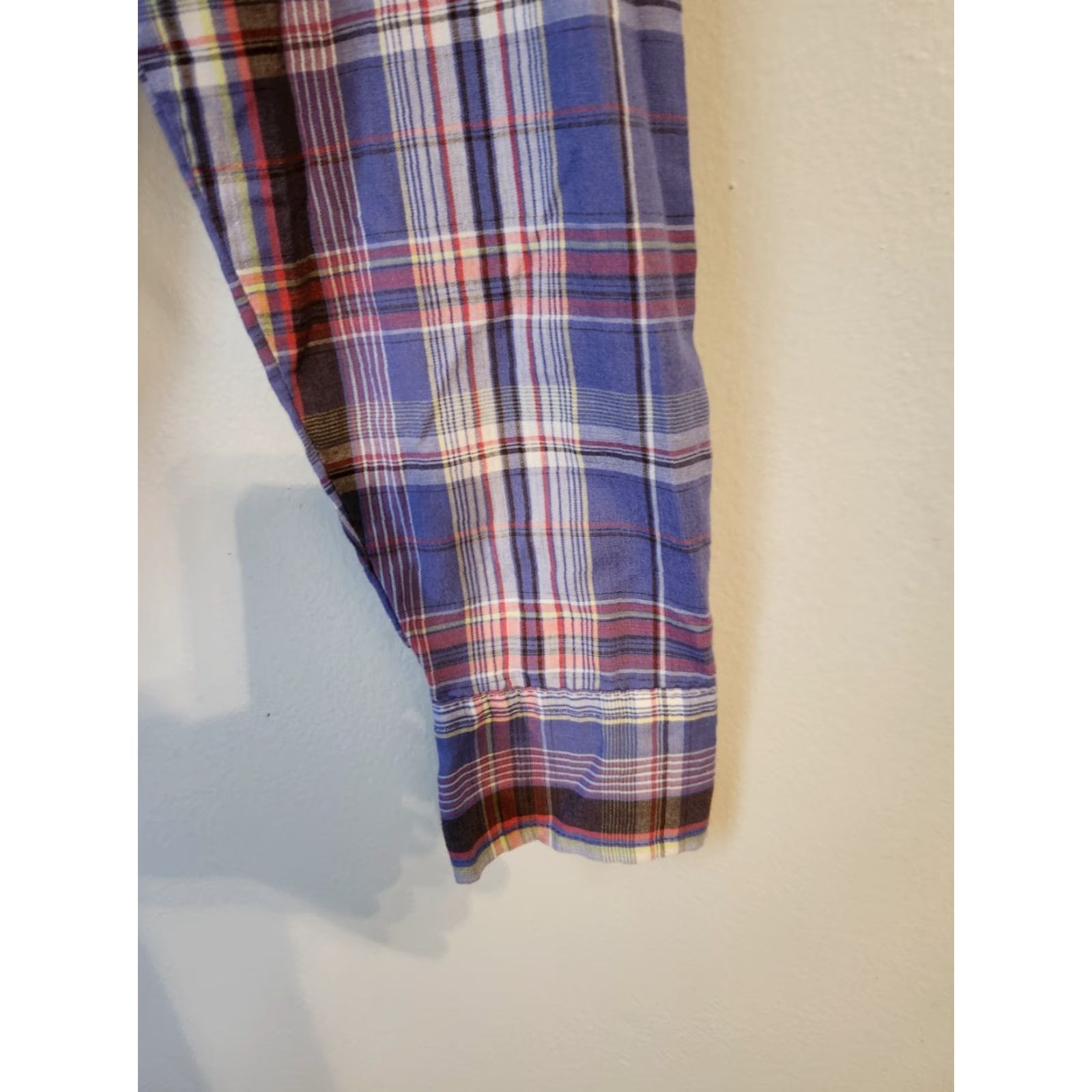 Wrangler VINTAGE Wrangler Wrancher Purple Pink Plaid Pearl Snaps Western Shirt Top XL Size XL / US 12-14 / IT 48-50 - 5 Thumbnail