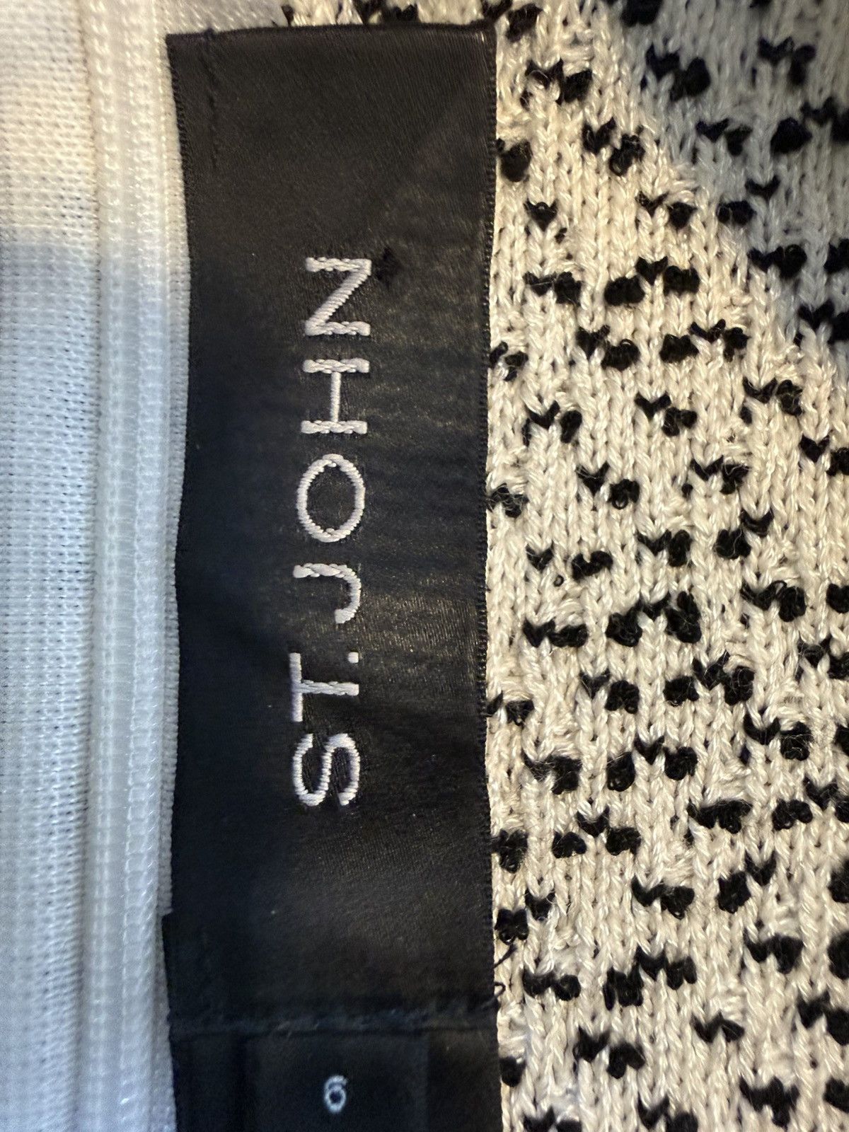 St. John St. John Black & White Knit Sheath Dress – Size 6 Size M / US 6-8 / IT 42-44 - 8 Thumbnail