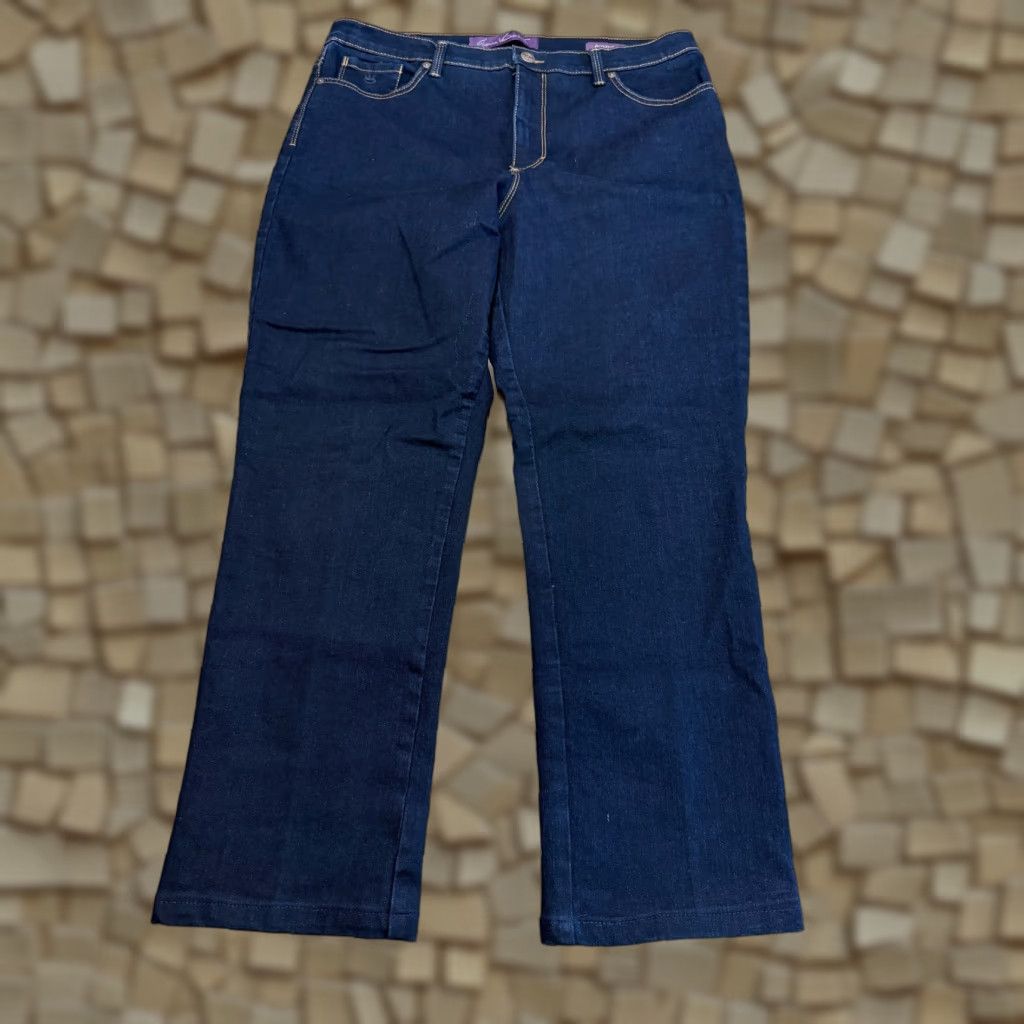 Gloria Vanderbilt Gloria Vanderbilt Amanda Jeans Women's 16 Petite Denim Blue 38" Length Straight Size 26" / US 2 / IT 38 - 1 Thumbnail