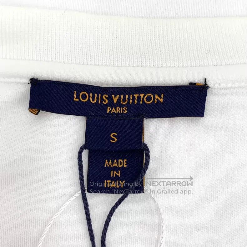 Louis Vuitton Louis Vuitton 22 white chain logo printed cotton crewneck Size US S / EU 44-46 / 1 - 7 Thumbnail