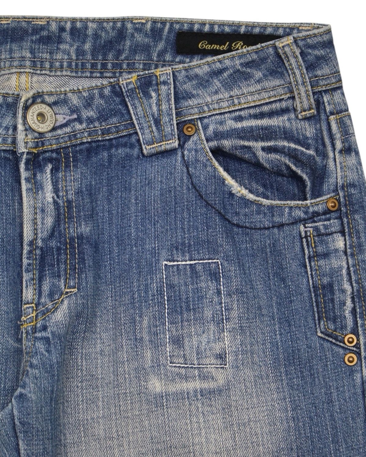 Hysteric Glamour 2000S CAMEL ROAD PATCHWORK REPAIR-WASH JEANS Size US 31 - 4 Thumbnail