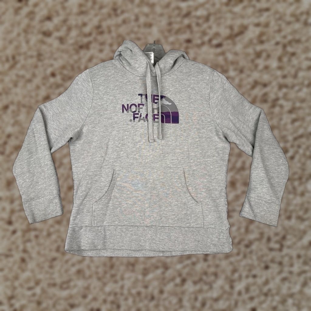 The North Face The North Face Hoodie Womens L Gray Half Dome Logo Pullover Sweatshirt Size L / US 10 / IT 46 - 1 Thumbnail