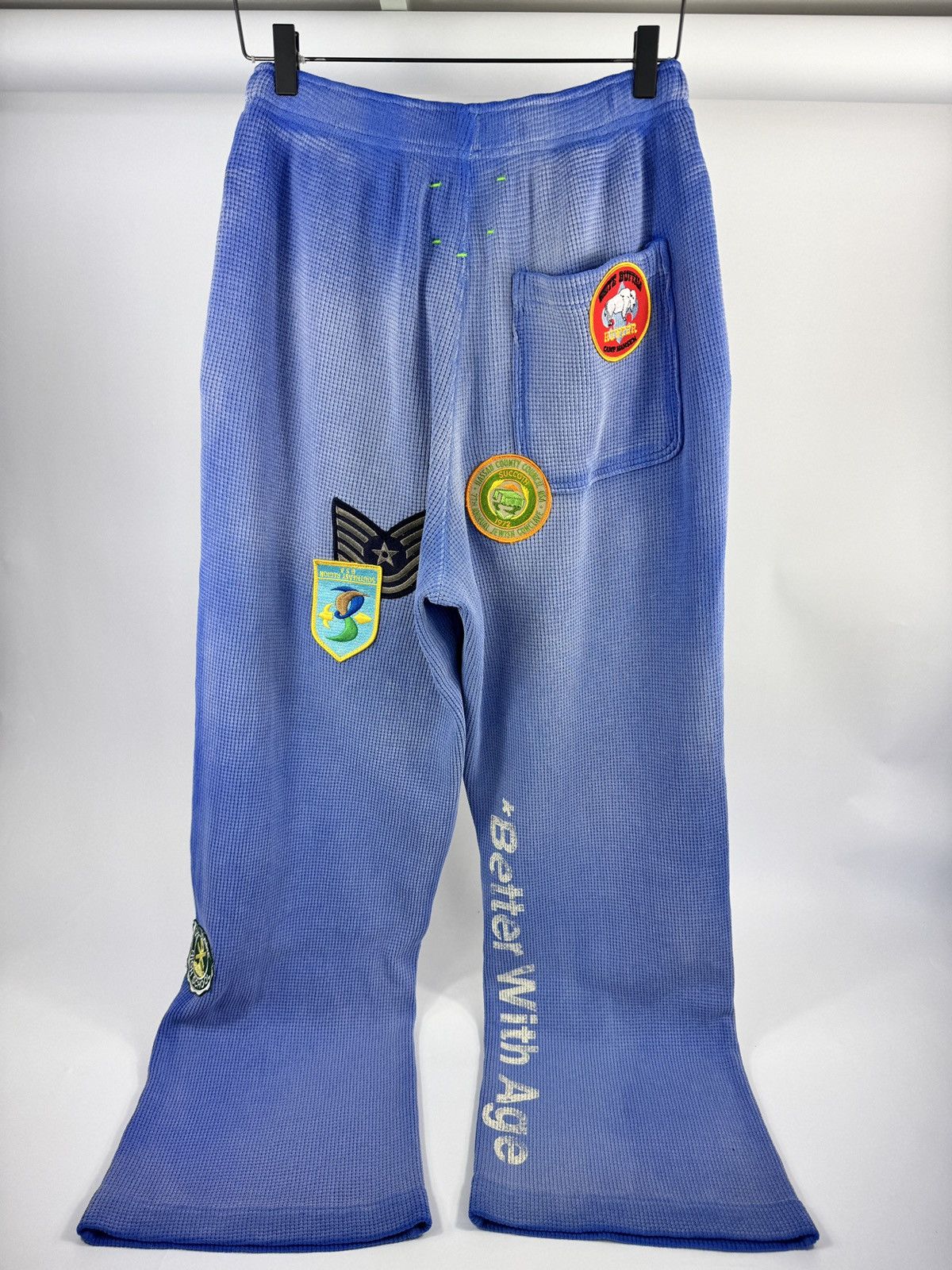 Better With Age RICKY PATCH WORK WAFFLE SWEATPANTS Size US 34 / EU 50 - 2 Thumbnail