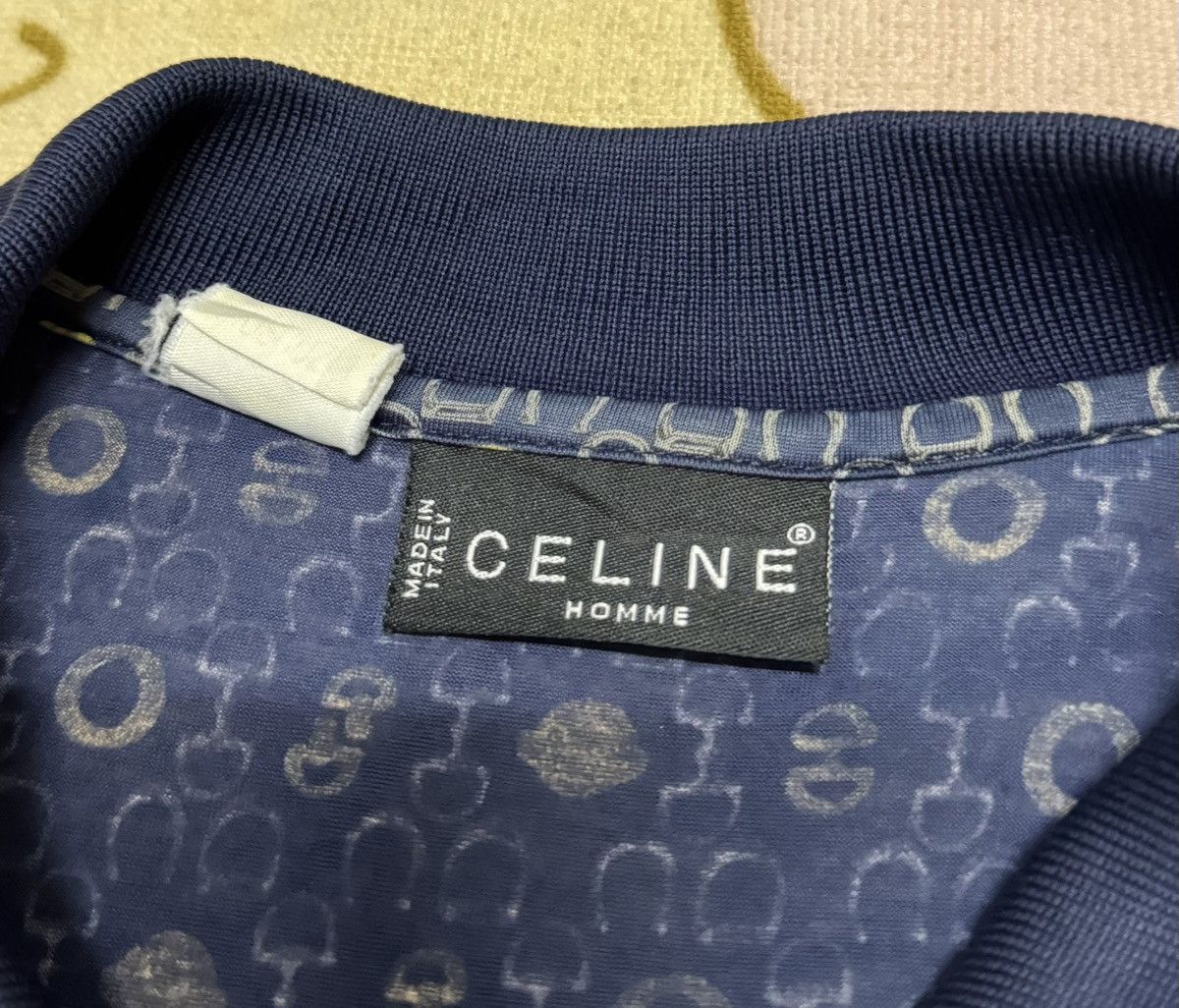Celine Vintage CELINE Fullprint Made in Italy Polo Shirt Size US L / EU 52-54 / 3 - 9 Thumbnail