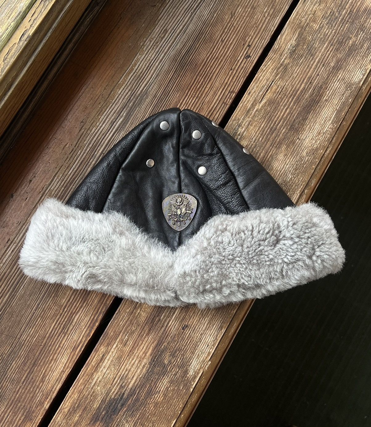 Pre-owned Avant Garde Opiumblack Y2k Mongolian Hat Vintage Rap Fur Hype In Black