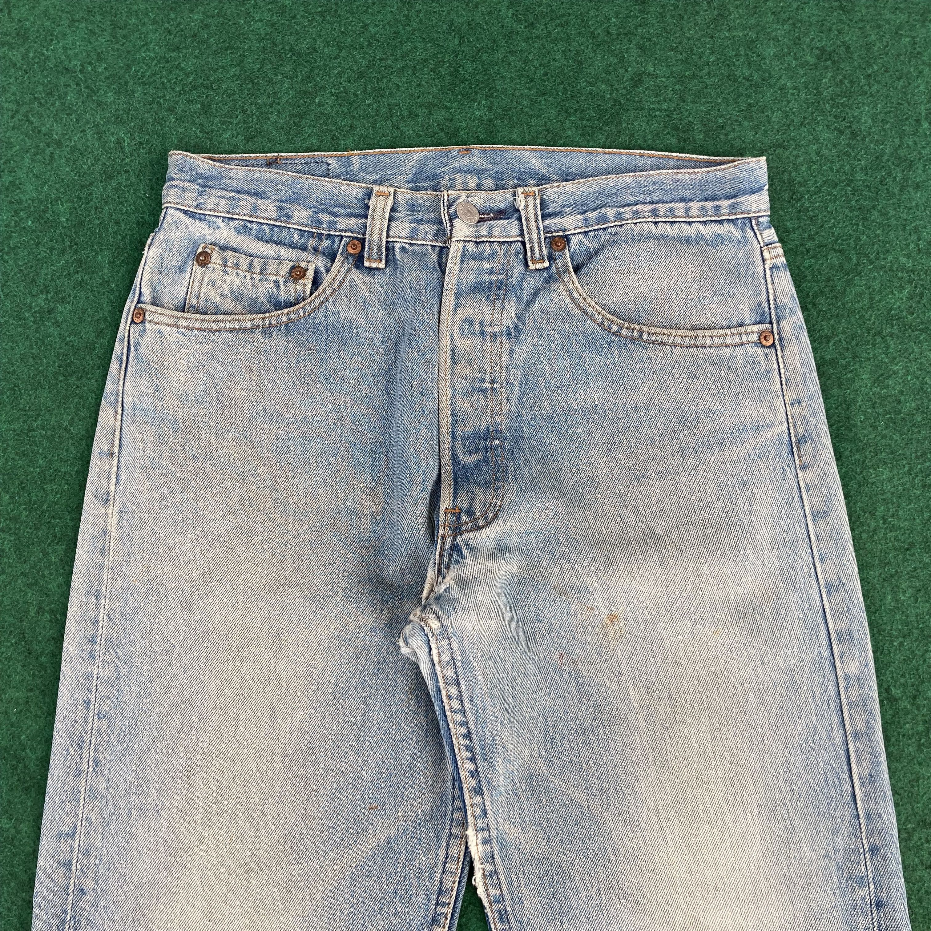 Levi's × Vintage Vtg Levis 501 Ripped Sz 30 Stains Faded Jeans Size US 30 / EU 46 - 3 Thumbnail