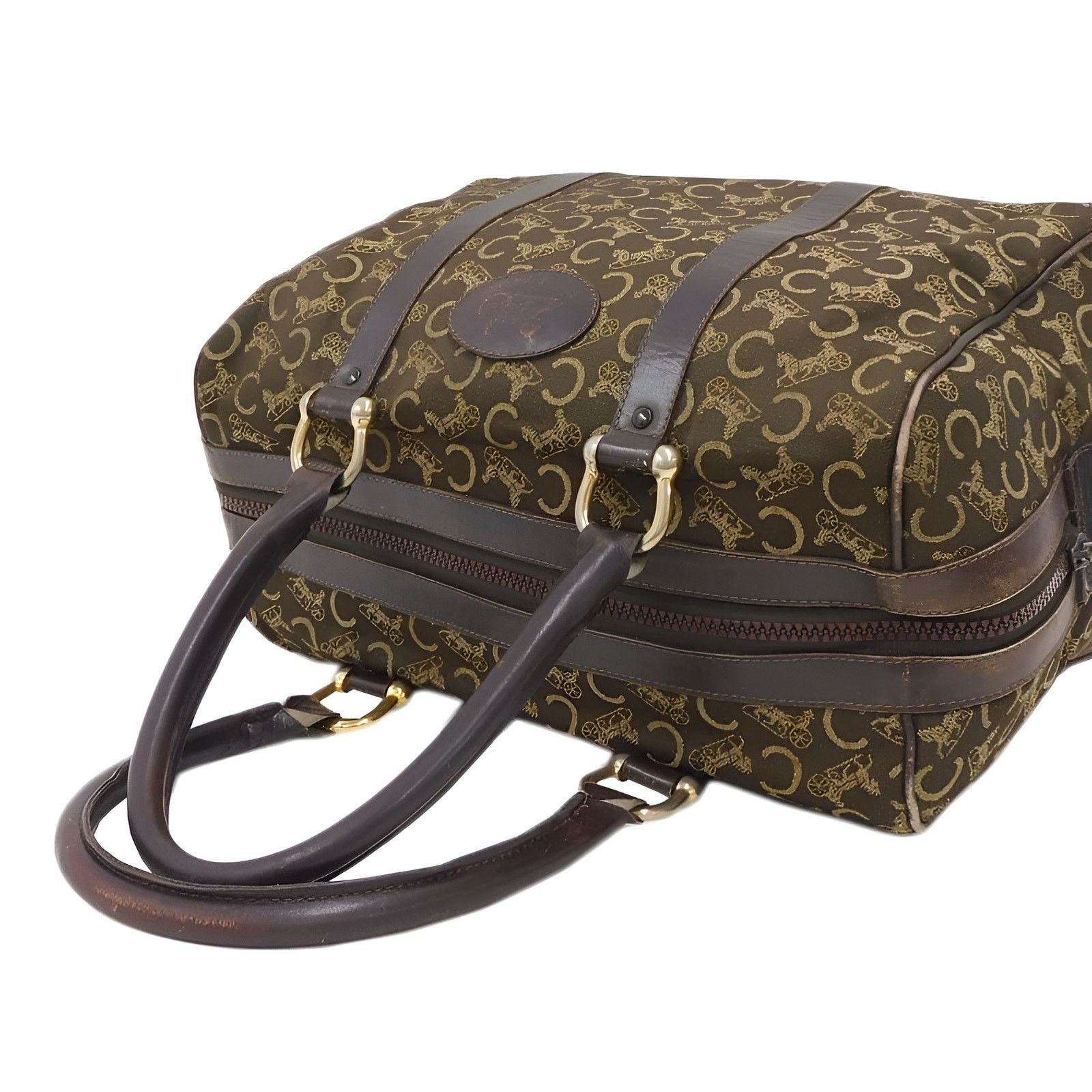 Celine CELINE C Macadam Canvas Hand Bag Brown Gold 001243 Size ONE SIZE - 6 Thumbnail