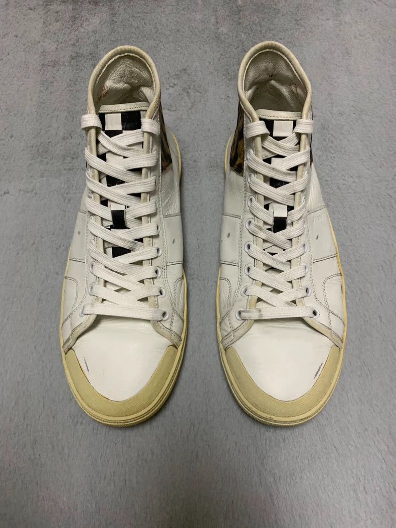 Saint Laurent Paris Saint Laurent Paris High-top leopard print stitching shoes Size US 8.5 / EU 41-42 - 1 Thumbnail