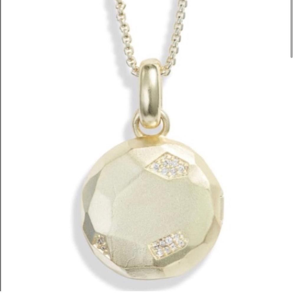 Kendra Scott Kendra Scott Gold Pave Locket Charm Chain Necklace Size ONE SIZE - 2 Thumbnail