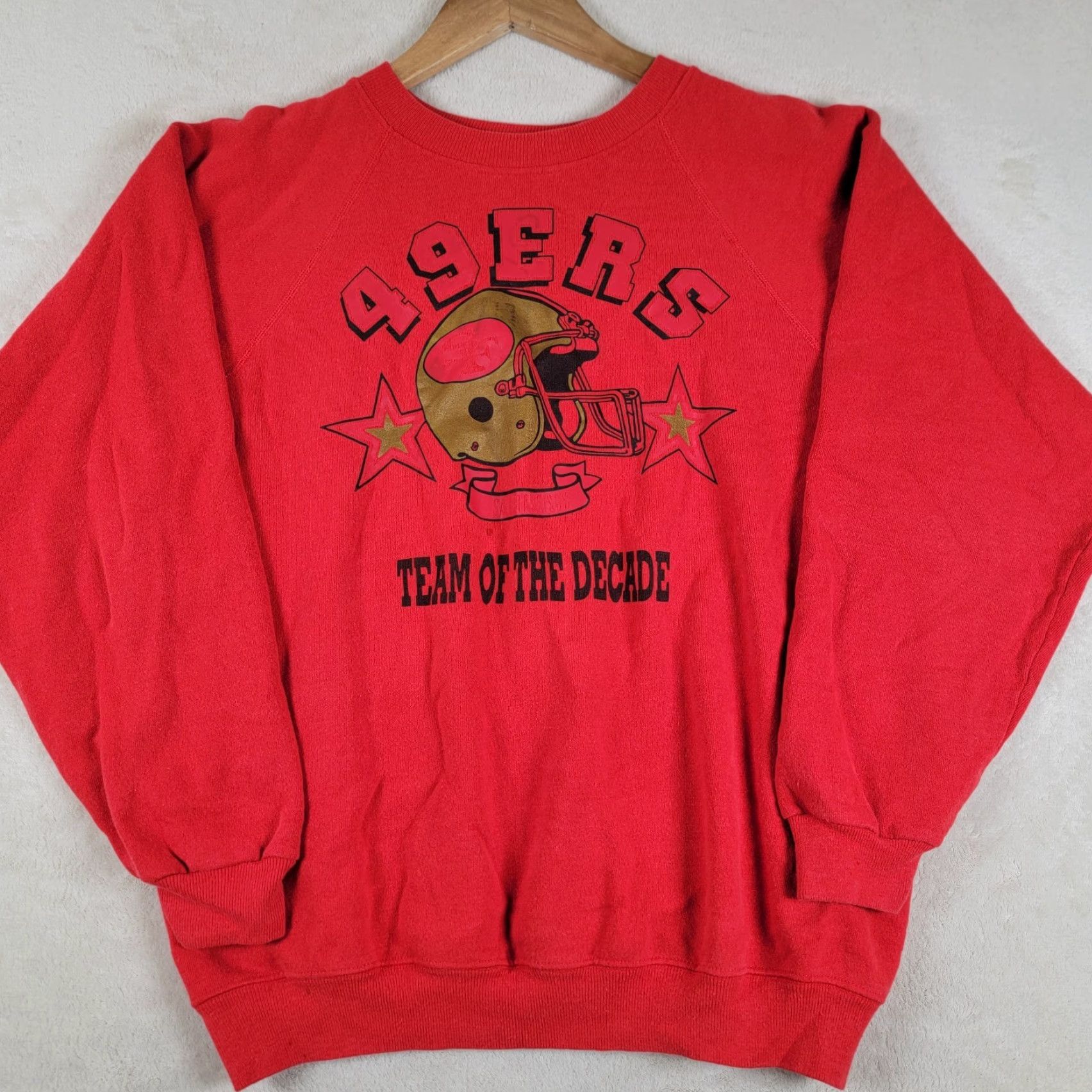 Hanes VINTAGE Hanes SF 49ERS Crewneck Sweatshirt Men L Reds 80's NFL Football Football Fans Mens Size US L / EU 52-54 / 3 - 2 Thumbnail