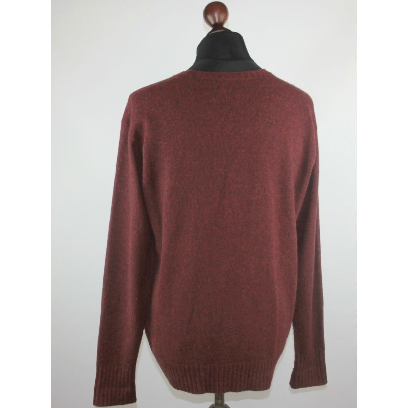 Ralph Lauren Polo by Ralph Lauren Jumper Mens Wool V Neck Size L Brown 100% Wool Jumper Men’s Knitwear Lambs Wool Size US L / EU 52-54 / 3 - 3 Thumbnail
