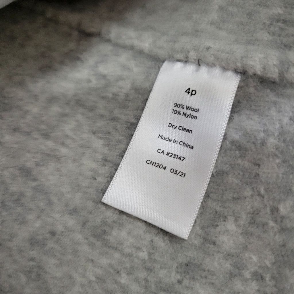 Talbots Talbots Women's Double-Face Wing Collar Wool Gray Jacket 4P Size S / US 4 / IT 40 - 8 Thumbnail
