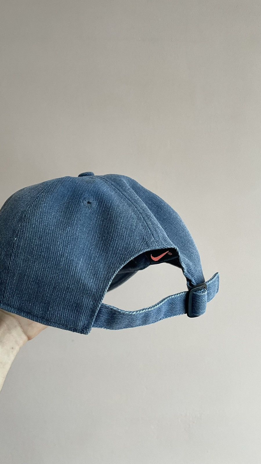 Nike × Vintage Vintage 90s Nike Center Big Logo Blue Streetwear Cap OS Size ONE SIZE - 5 Thumbnail