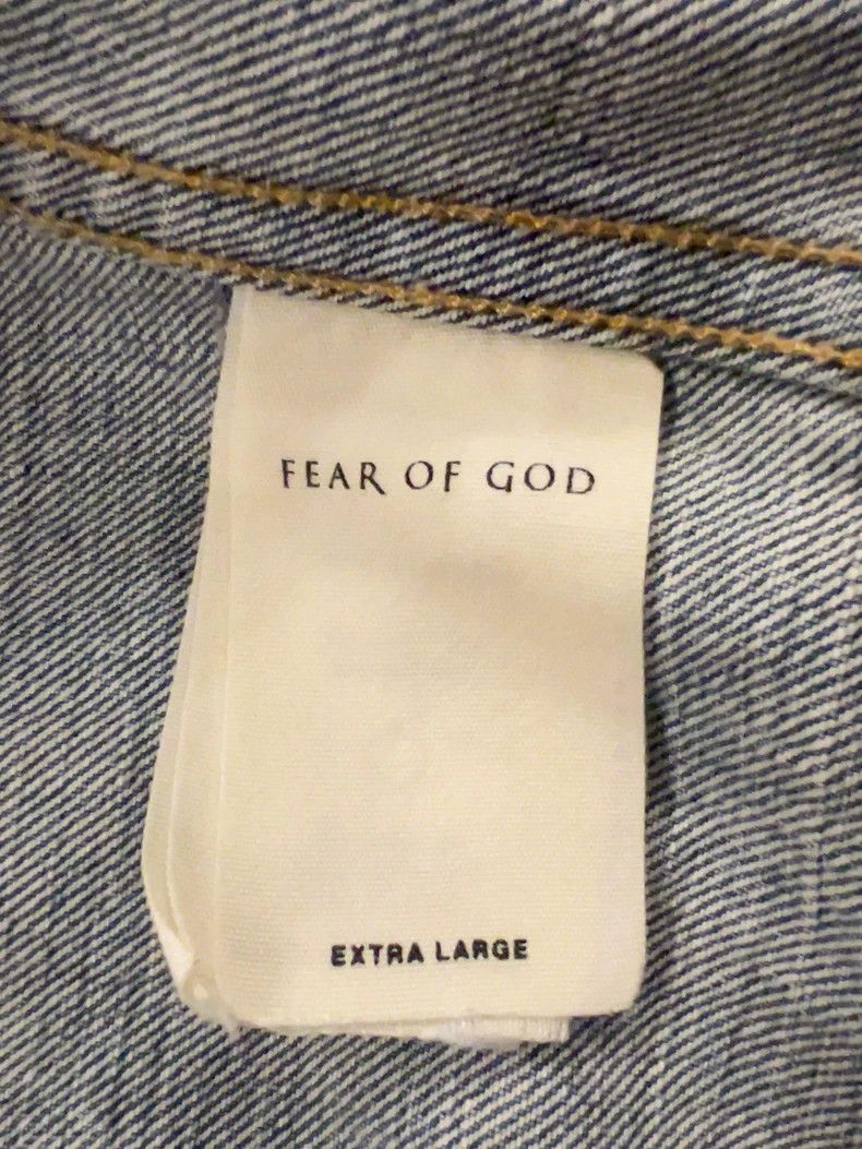 Fear of God Fear of God Snowflake rendering ink-splashed denim jacket Size US XL / EU 56 / 4 - 3 Thumbnail