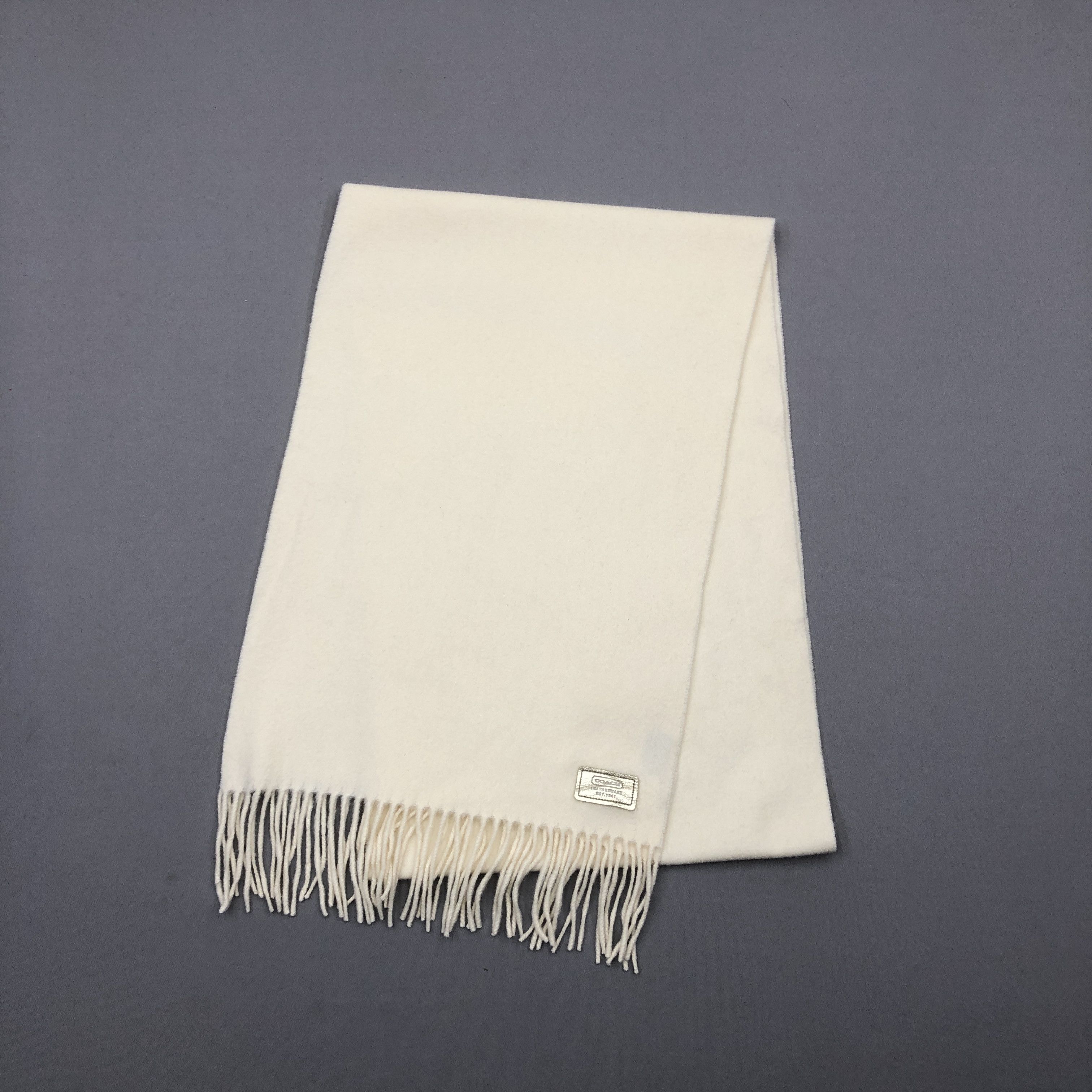 Coach × Vintage Vintage Coach Scarf Muffler Wool Cashmere Scarves Size ONE SIZE - 3 Thumbnail