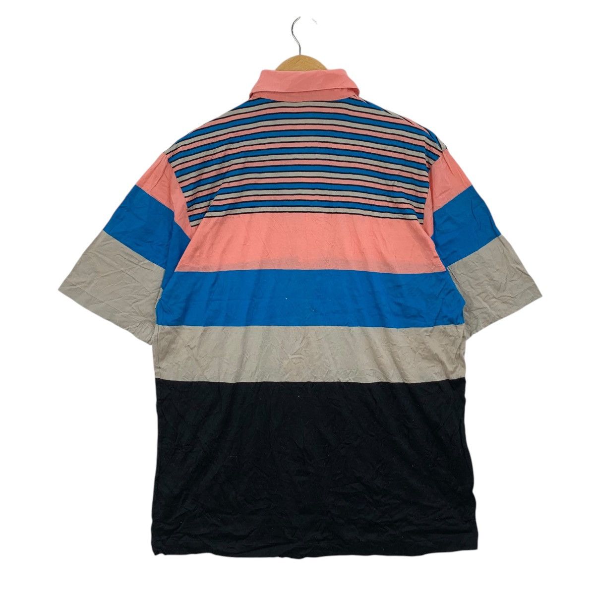 Vintage Vintage 90’ MERCERIZED Made In Japan Striped Polo Tee Shirt Size US L / EU 52-54 / 3 - 4 Thumbnail