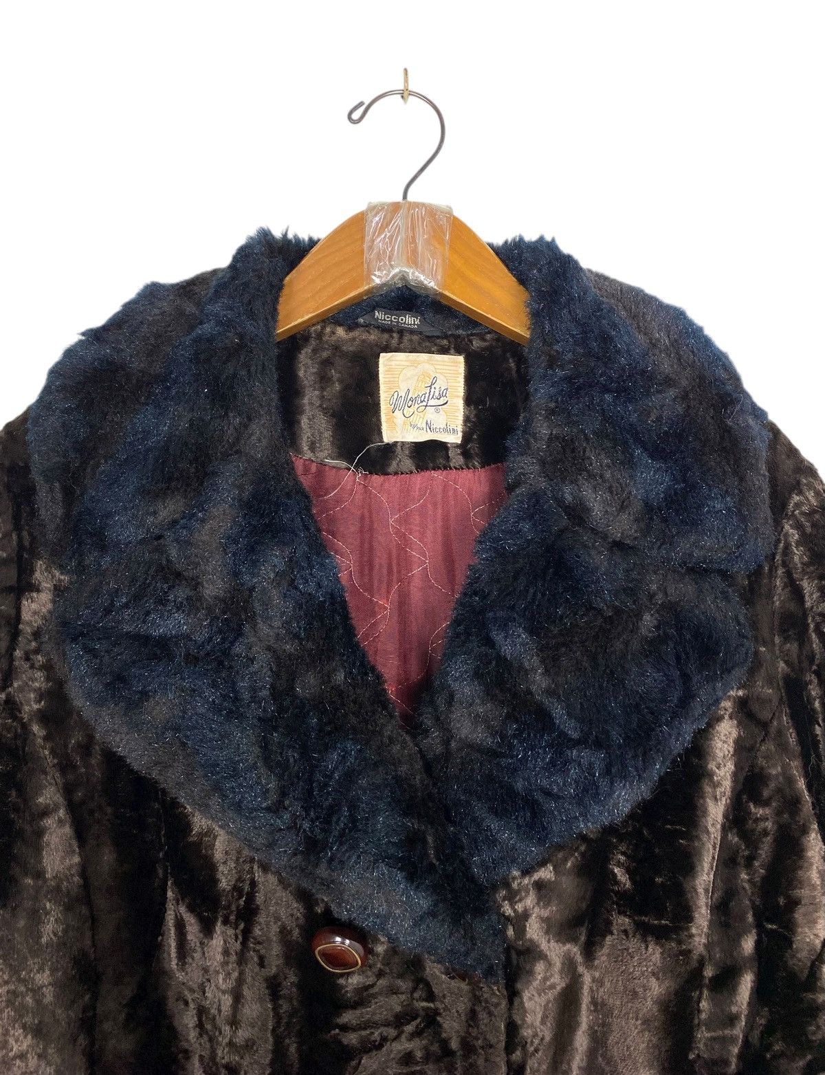 Vintage Rare‼️ Vtg Niccolina Monalisa Faux Fur Double-Breasted Coat Size L / US 10 / IT 46 - 3 Thumbnail