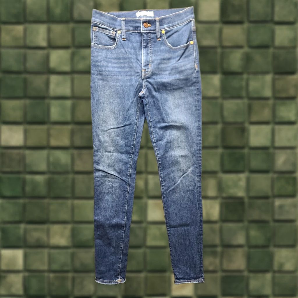 Madewell Madewell Jeans Women’s Size 27 Slim Mid Rise Distressed Stretch 5-Pocket Denim Blue Jeans Women 30in Inseam Size 27" / US 4 / IT 40 - 1 Thumbnail