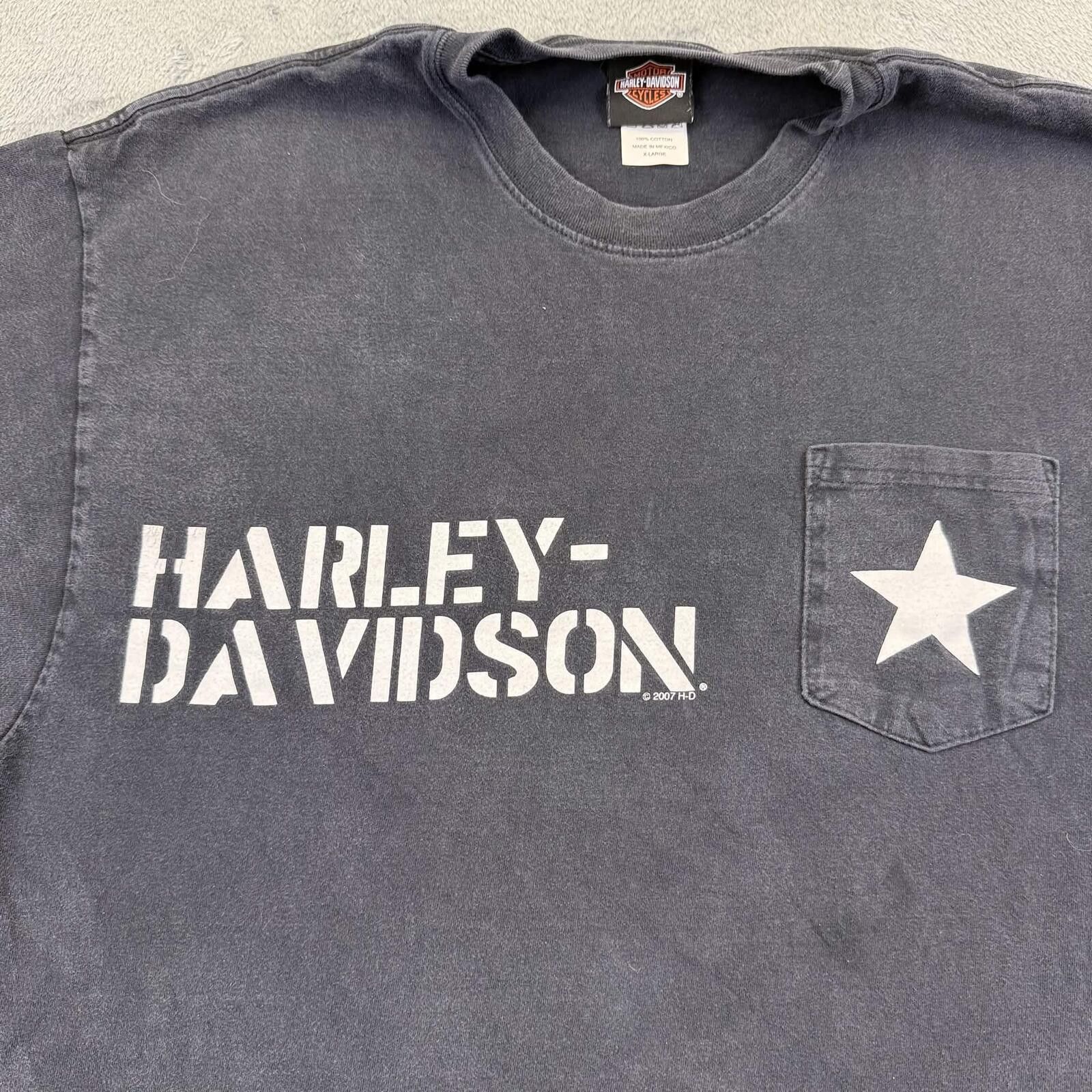 Harley Davidson Harley Davidson Men's -Large Black Short Sleeve Graphic Size US XL / EU 56 / 4 - 4 Thumbnail