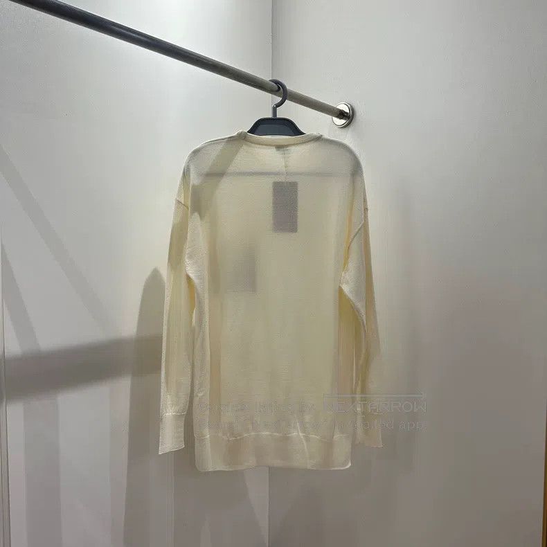 Loewe Loewe Pocketed wool blend long-sleeve knit sweatshirt Size S / US 4 / IT 40 - 2 Thumbnail