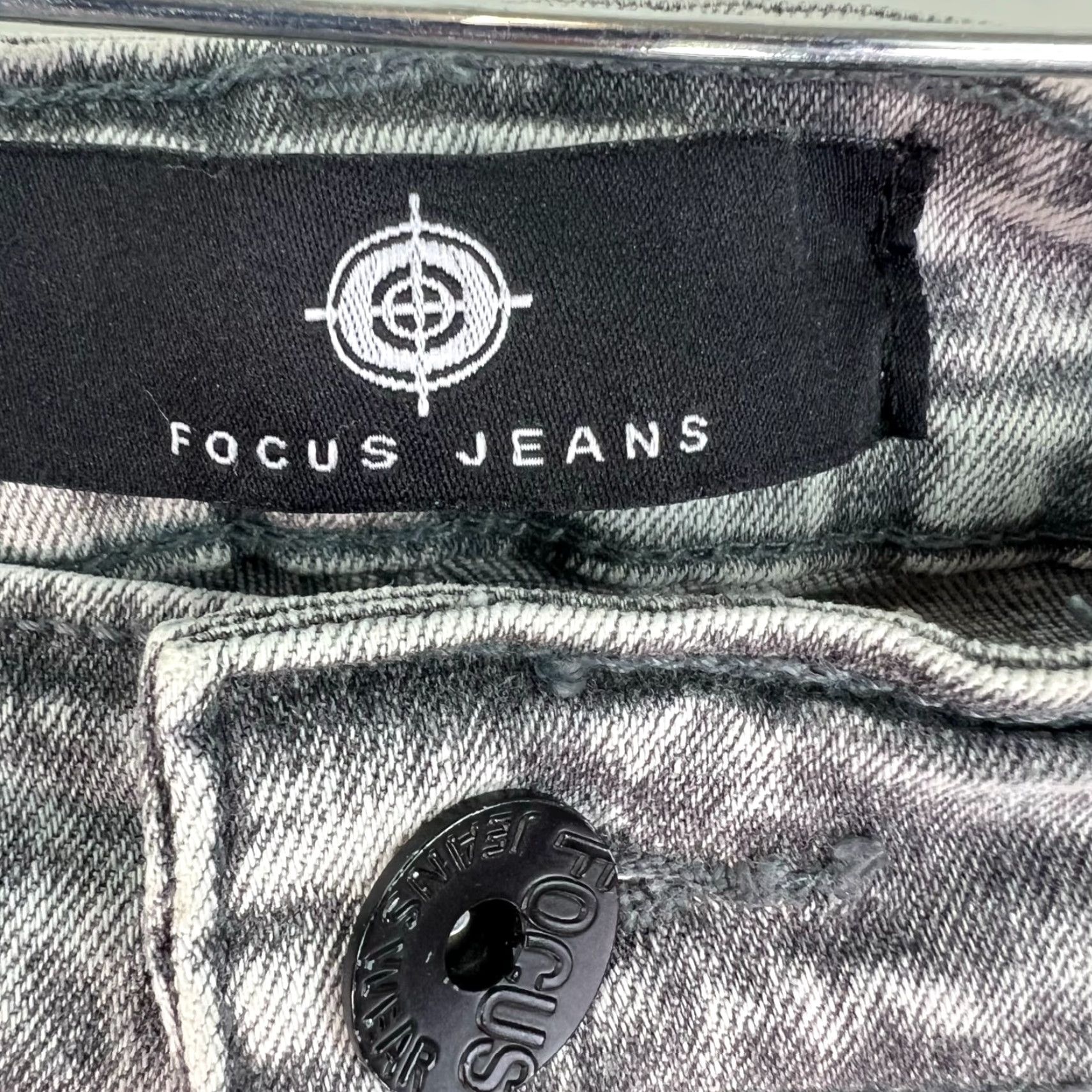 Denime VINTAGE Focus Jeans Cargo Denim Mens Size 32 Gray Acid Wash Skinny 32X34 City Style Mens Size US 32 / EU 48 - 6 Thumbnail