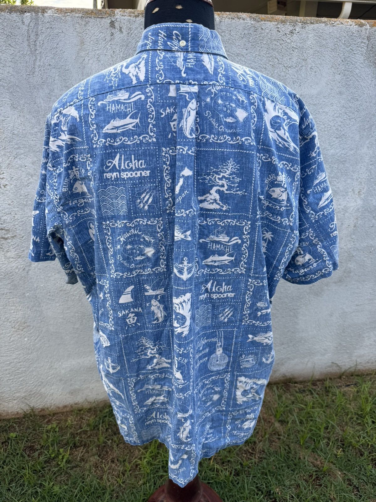 Reyn Spooner PreOwned Reyn Spooner Pullover Blue Hawaiian Print Men's XXL Size US XXL / EU 58 / 5 - 2 Thumbnail