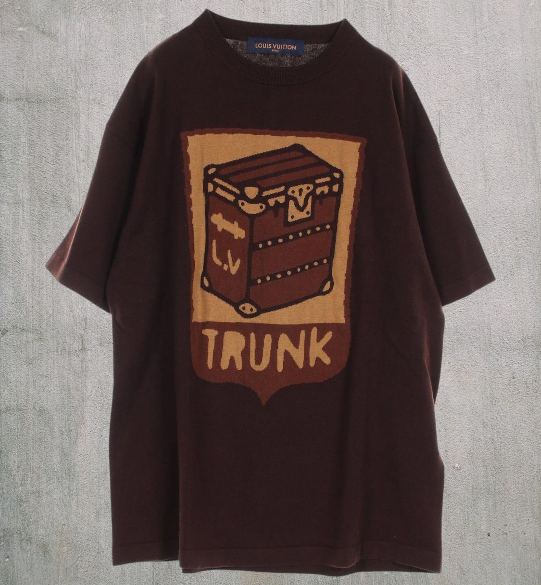 Louis Vuitton Louis Vuitton LV Trunk Print Lovers Crewneck Cotton