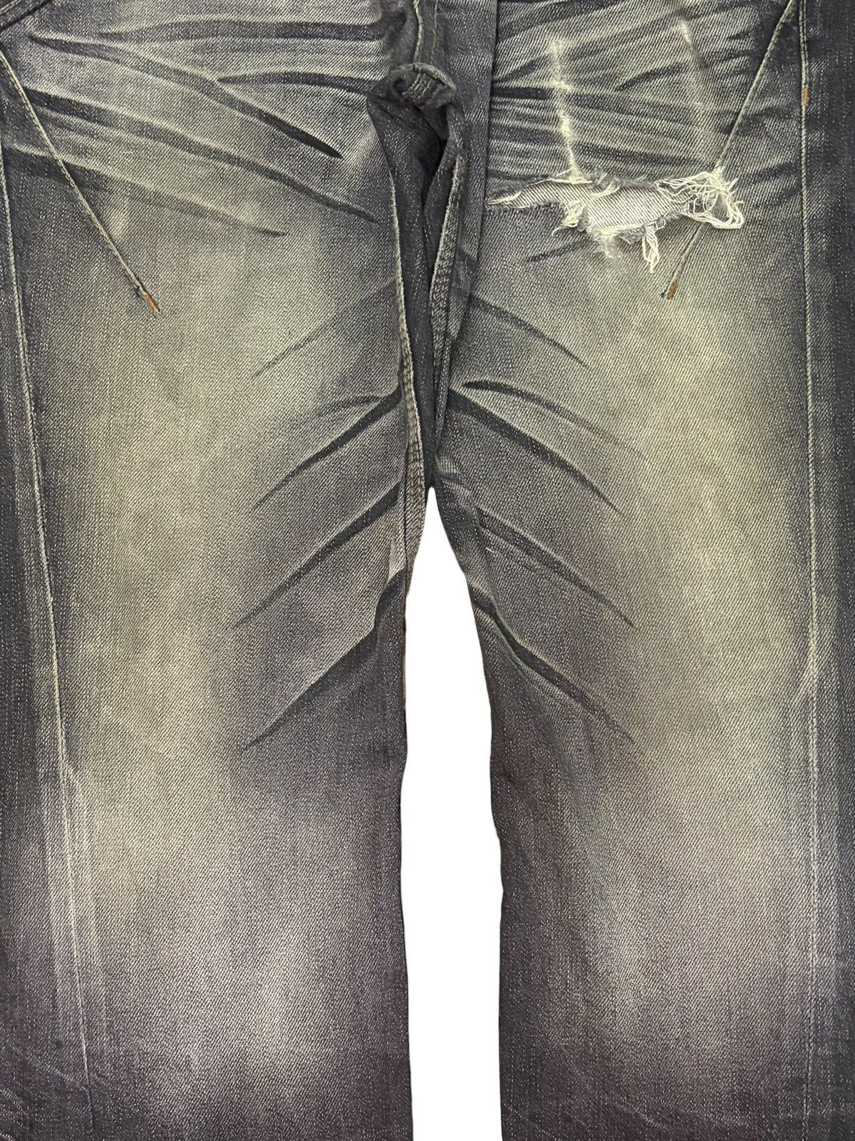 If Six Was Nine Vintage Nicole Club Faded Wash Distress Flare Jeans Size US 31 - 3 Thumbnail