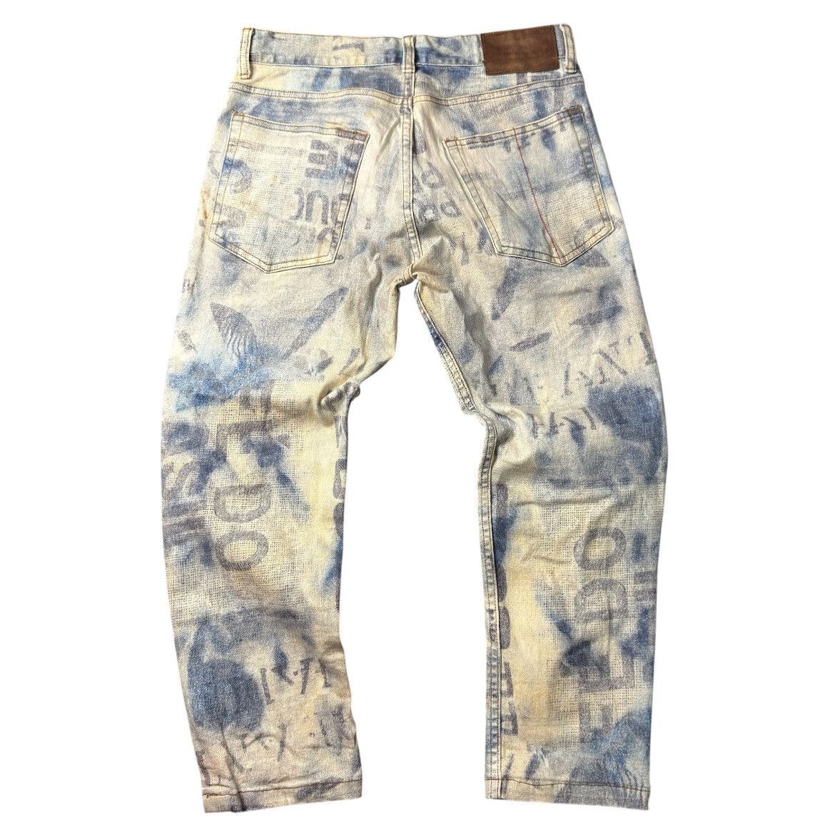 Le Grande Bleu (L.G.B.) 🇯🇵 Archive LGB x Beams Over Print Drop Punk Distressed Pants Size US 30 / EU 46 - 3 Thumbnail