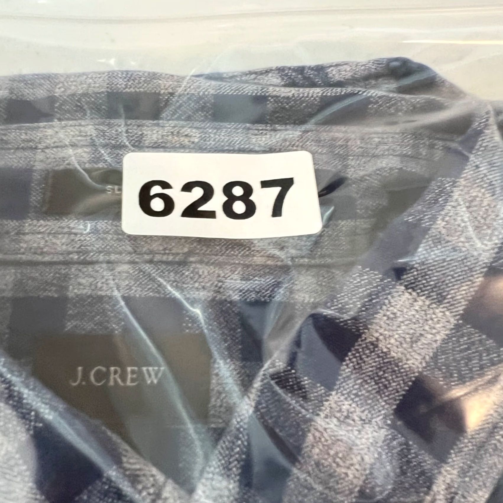 J.Crew J.CREW Shirt Mens Small Blue & Gray Gingham Slim Fit Button-Down 100% Cotton Size US S / EU 44-46 / 1 - 8 Thumbnail