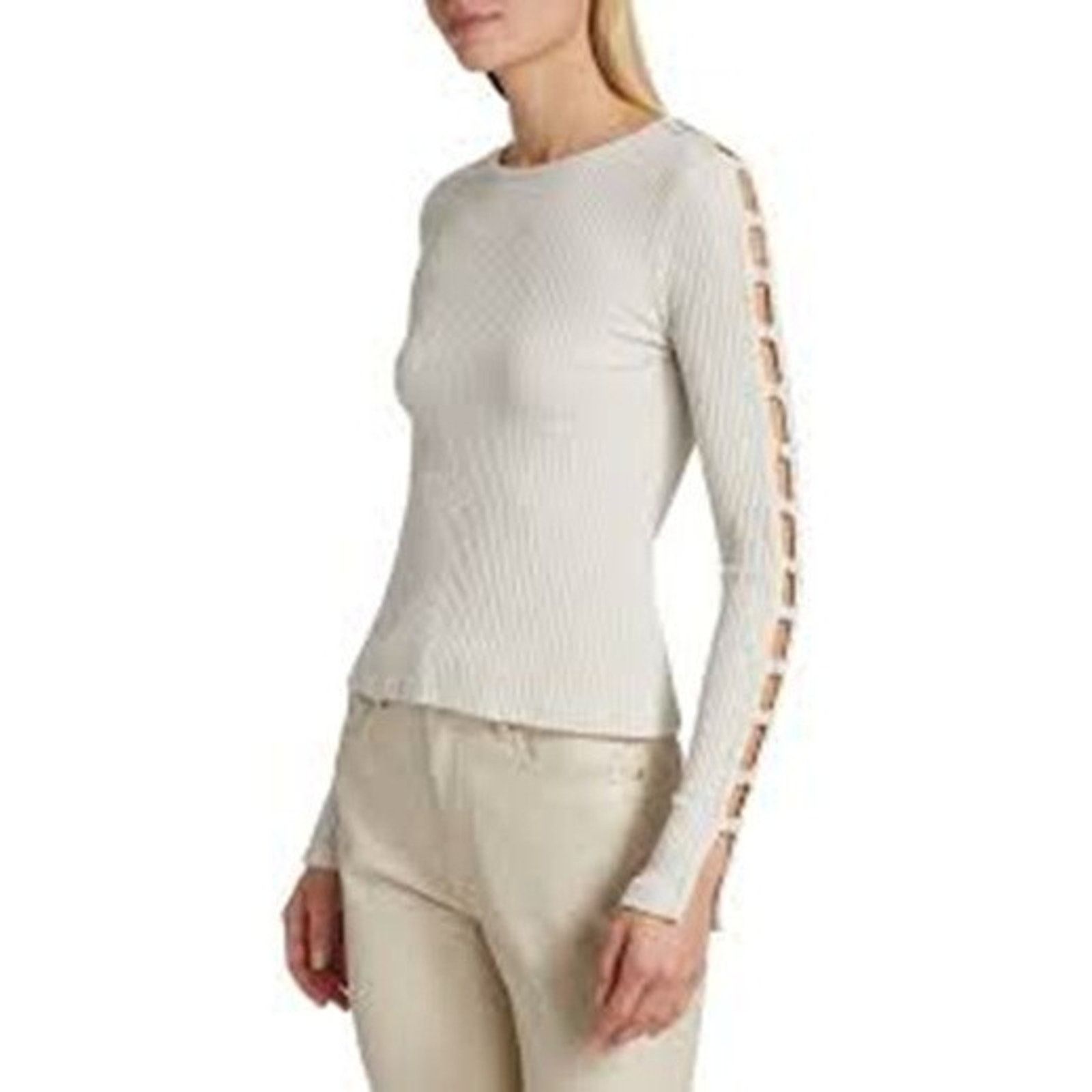 Jonathan Simkhai Jonathan Simakhi Standard Tobie Melange Rib Cut Out Top L Size L / US 10 / IT 46 - 1 Thumbnail
