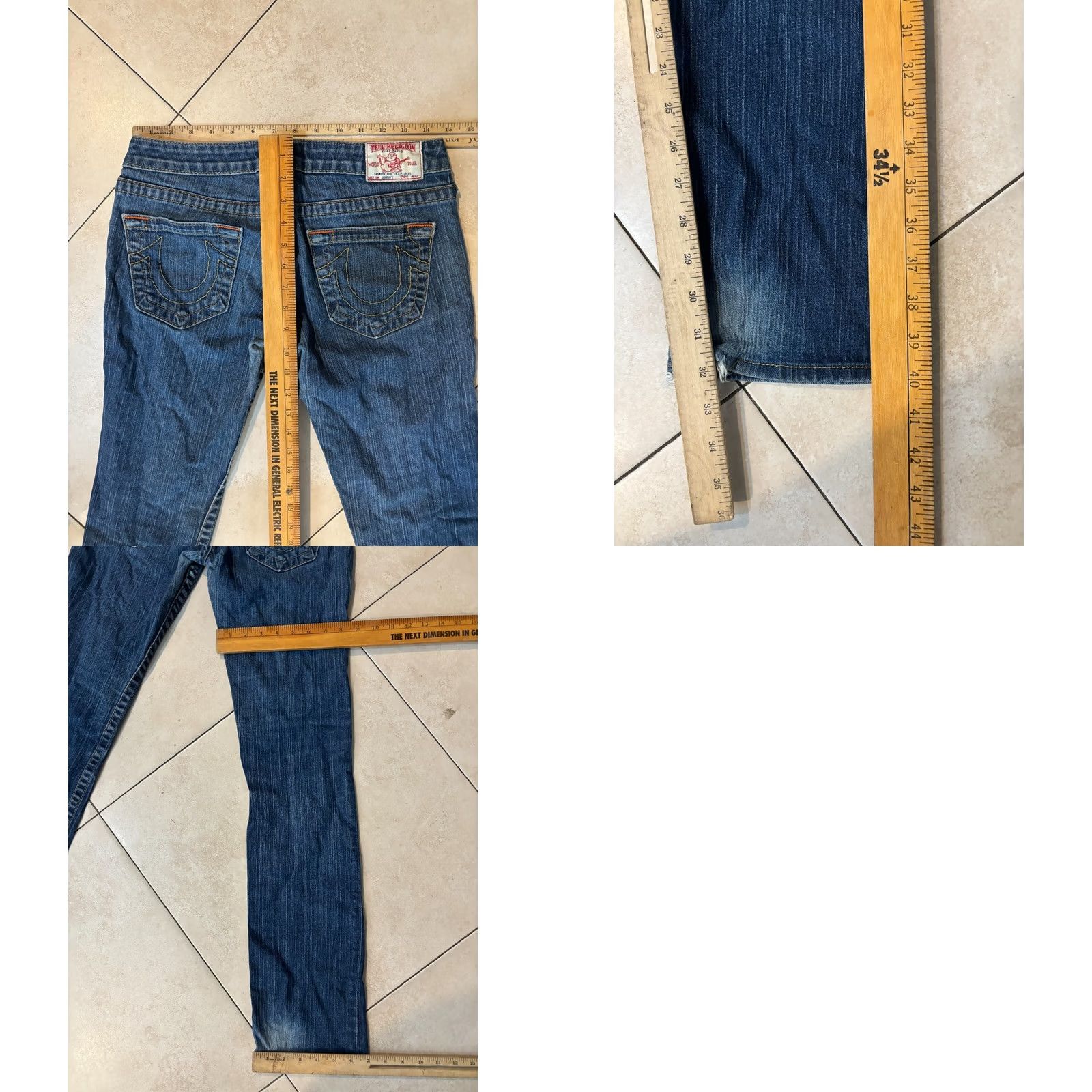 True Religion VINTAGE True Religion Johnny Jeans Women's Size 27 USA Made Dark Blue Size 27" / US 4 / IT 40 - 8 Thumbnail