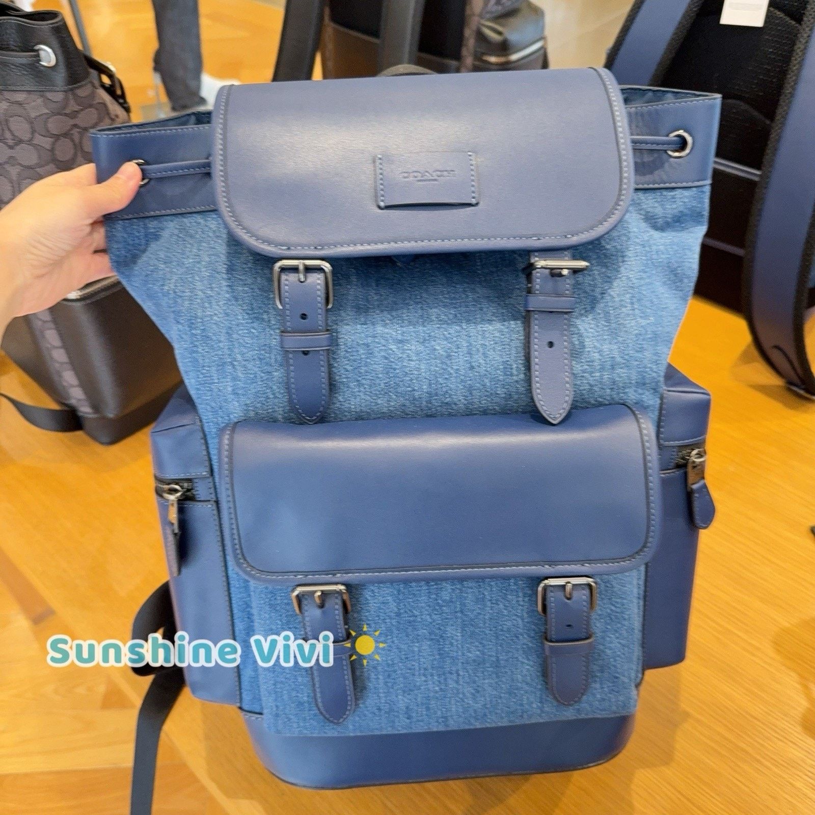 Coach NWT Coach MEN's Sprint Backpack CBI76 Denim/Deep Blue | Grailed
