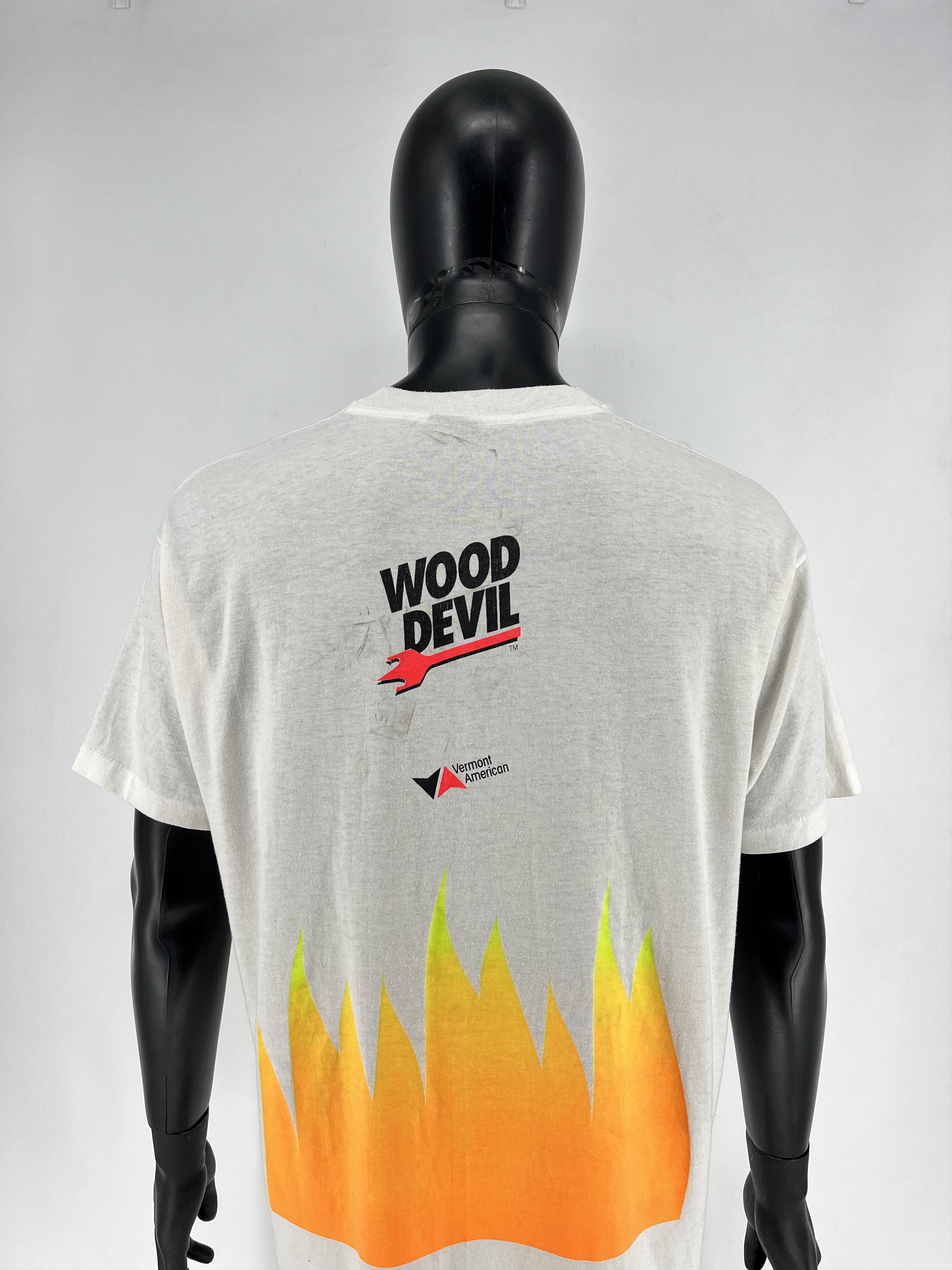 Vintage Vintage 90s The Devil Made Me Do It Graphic WOOD DEVIL Size US XL / EU 56 / 4 - 9 Thumbnail