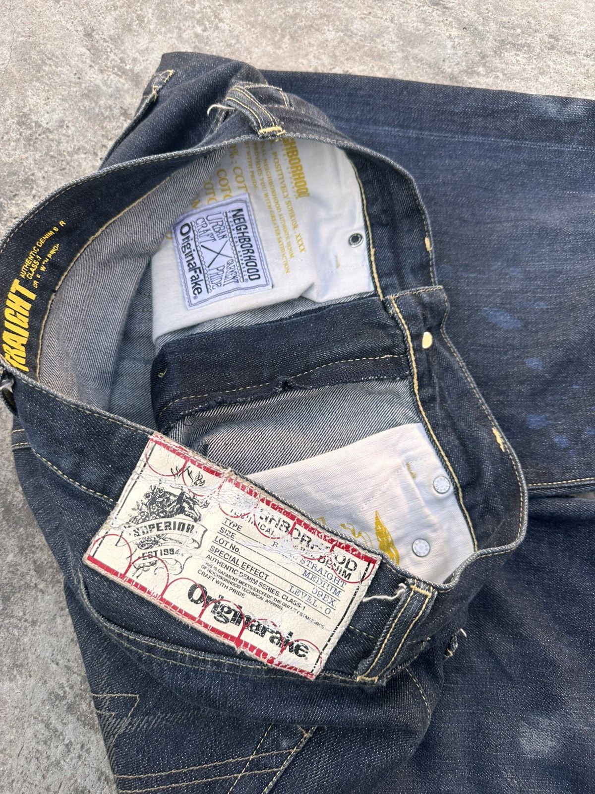 Neighborhood Rare 00s Neighborhood x OriginaFake Japanese Selvedge Denim Size US 32 / EU 48 - 4 Thumbnail