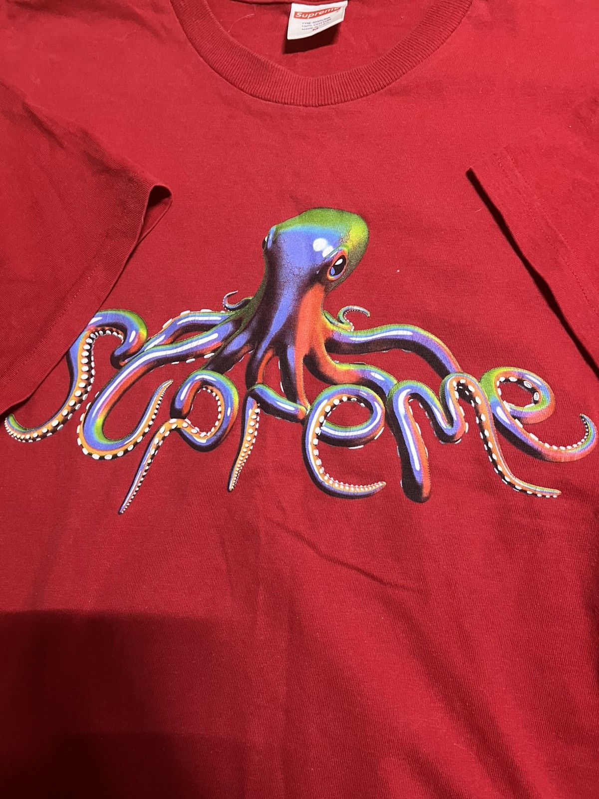 Supreme Supreme Red Multicolour Octopus Top Size US M / EU 48-50 / 2 - 2 Thumbnail