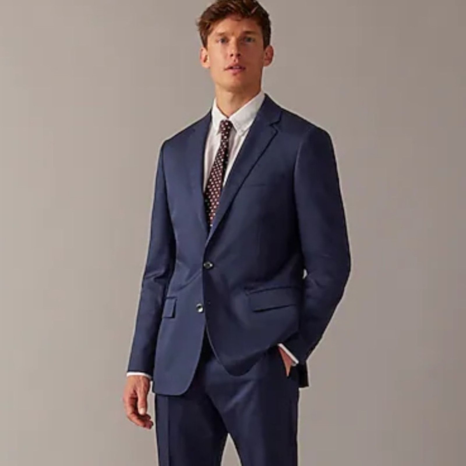 J.Crew J. Crew Navy Ludlow Slim Fit Italian Chino Jacket Size 40R - 2 Thumbnail