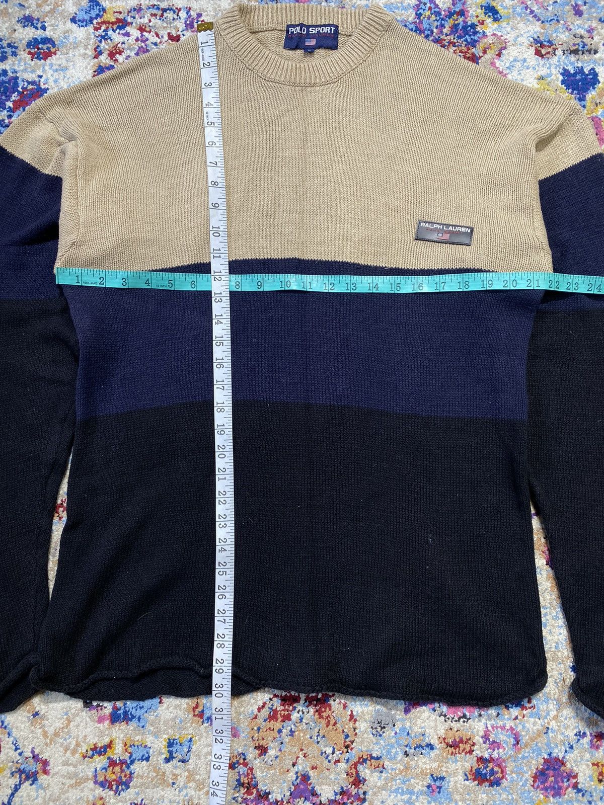 Polo Ralph Lauren Polo Sport Ralph Lauren 3 tone Knitwear Sweater Size US L / EU 52-54 / 3 - 9 Thumbnail