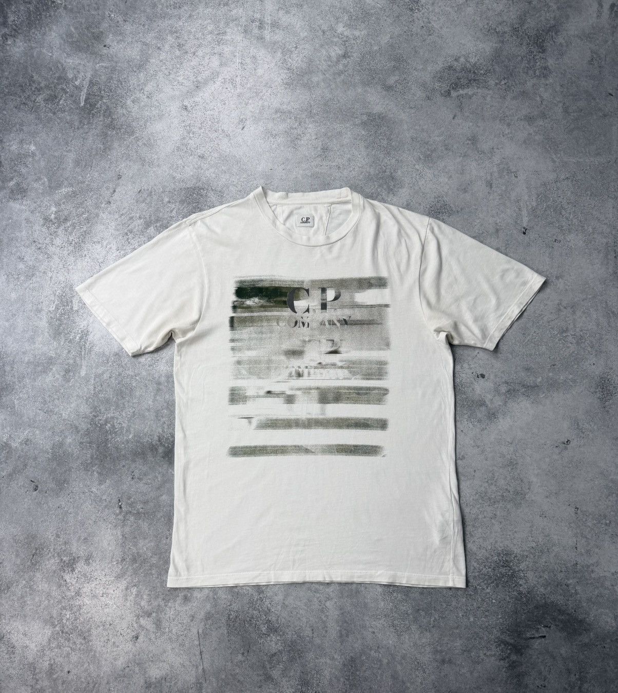 CP company white graphic tee