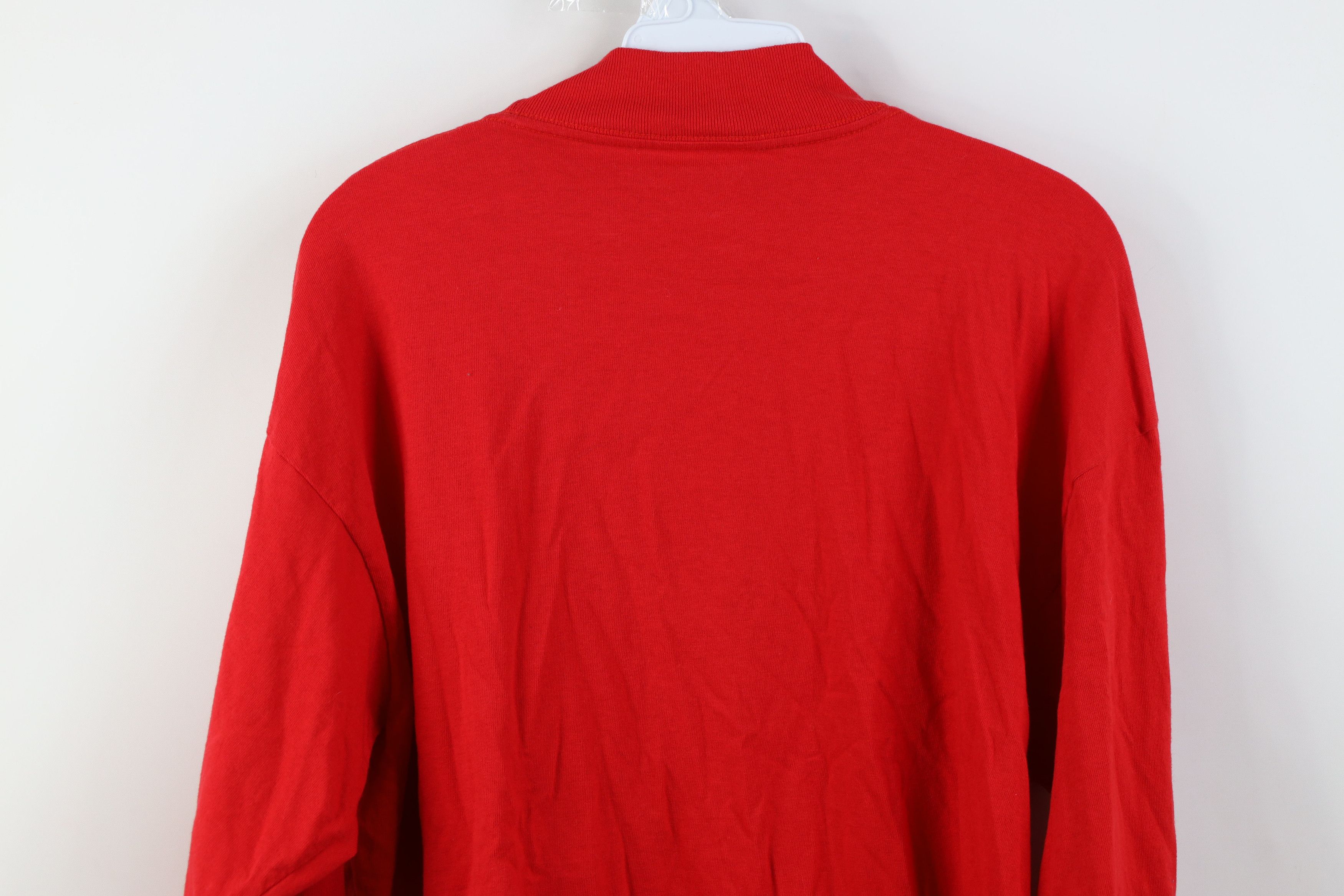 Puma Vintage 90s Puma Red Wings Mock Neck Long Sleeve T-Shirt Size US M / EU 48-50 / 2 - 11 Thumbnail