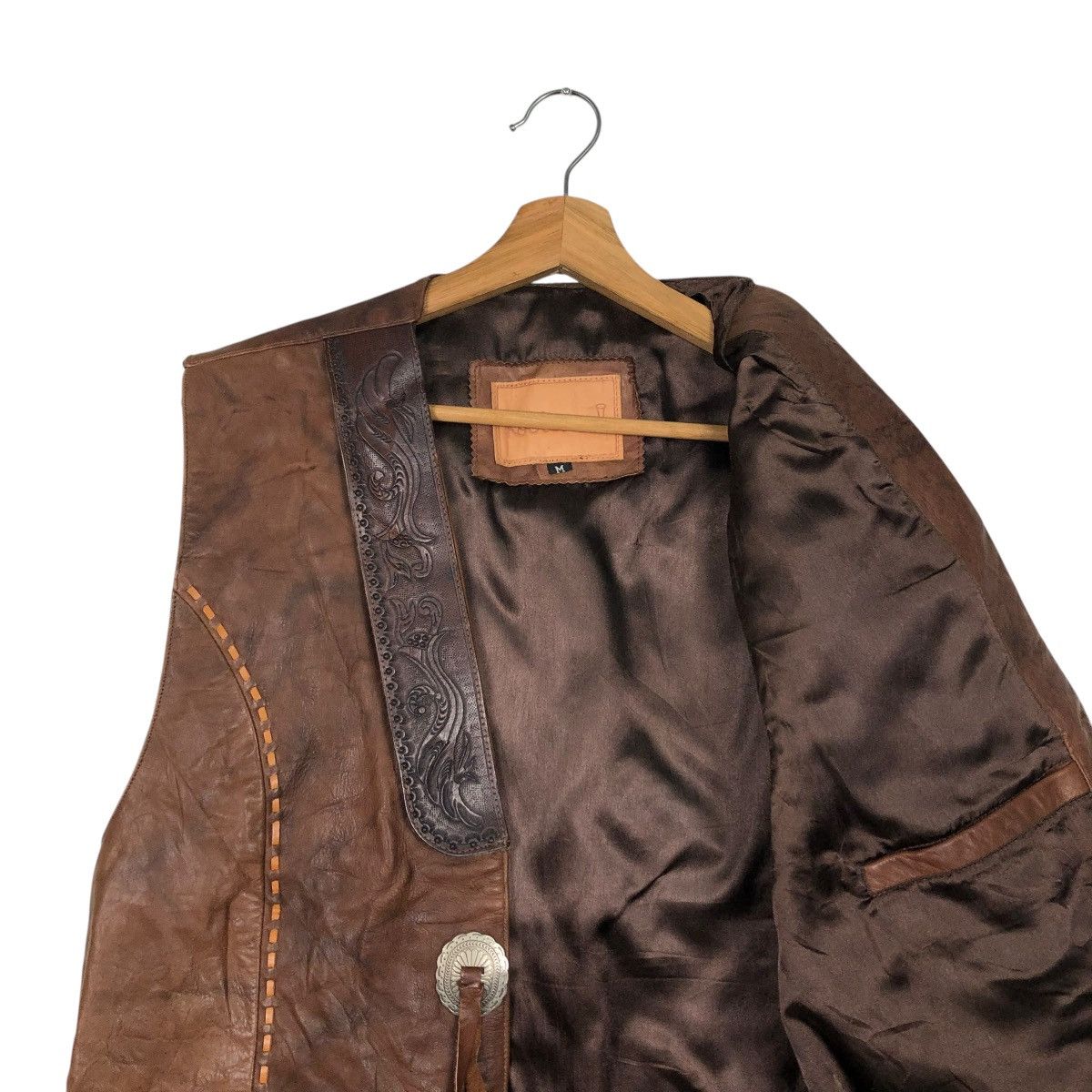 Japanese Brand 🔥VINTAGE KOBLER JACKET GENUINE LEATHER COWBOY ISSEY MOYAKE Size US M / EU 48-50 / 2 - 14 Thumbnail