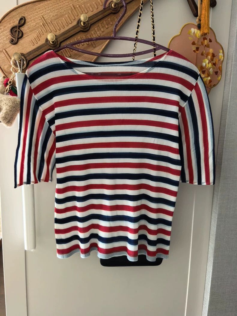 Issey Miyake issey miyake Striped short sleeves 2505-Nextarrow Size M / US 6-8 / IT 42-44 - 1 Thumbnail